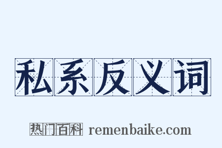 私系反义词是什么意思的图片
